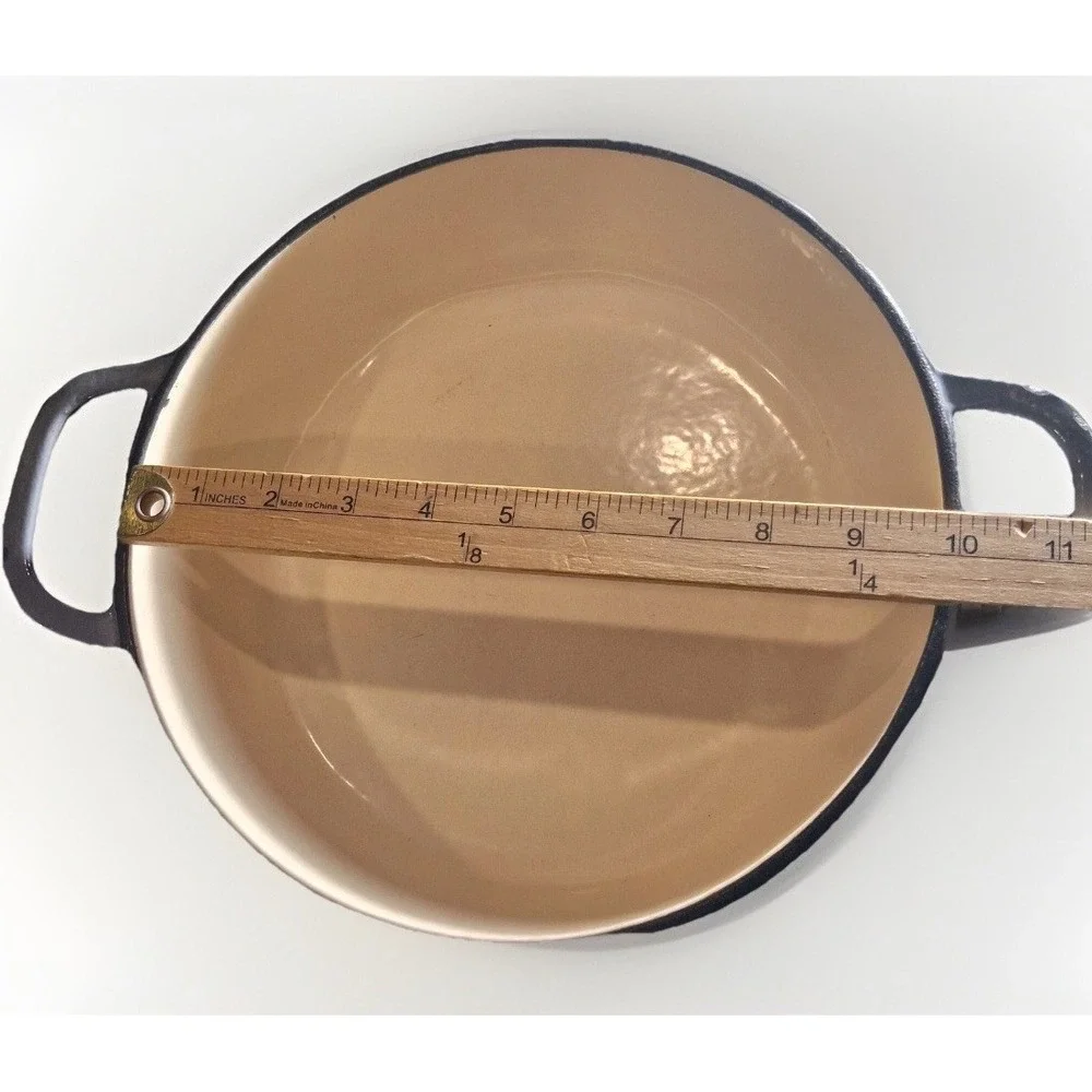 Parini Grey Enameled Cast Iron Round Braiser Casserole Dish with Lid